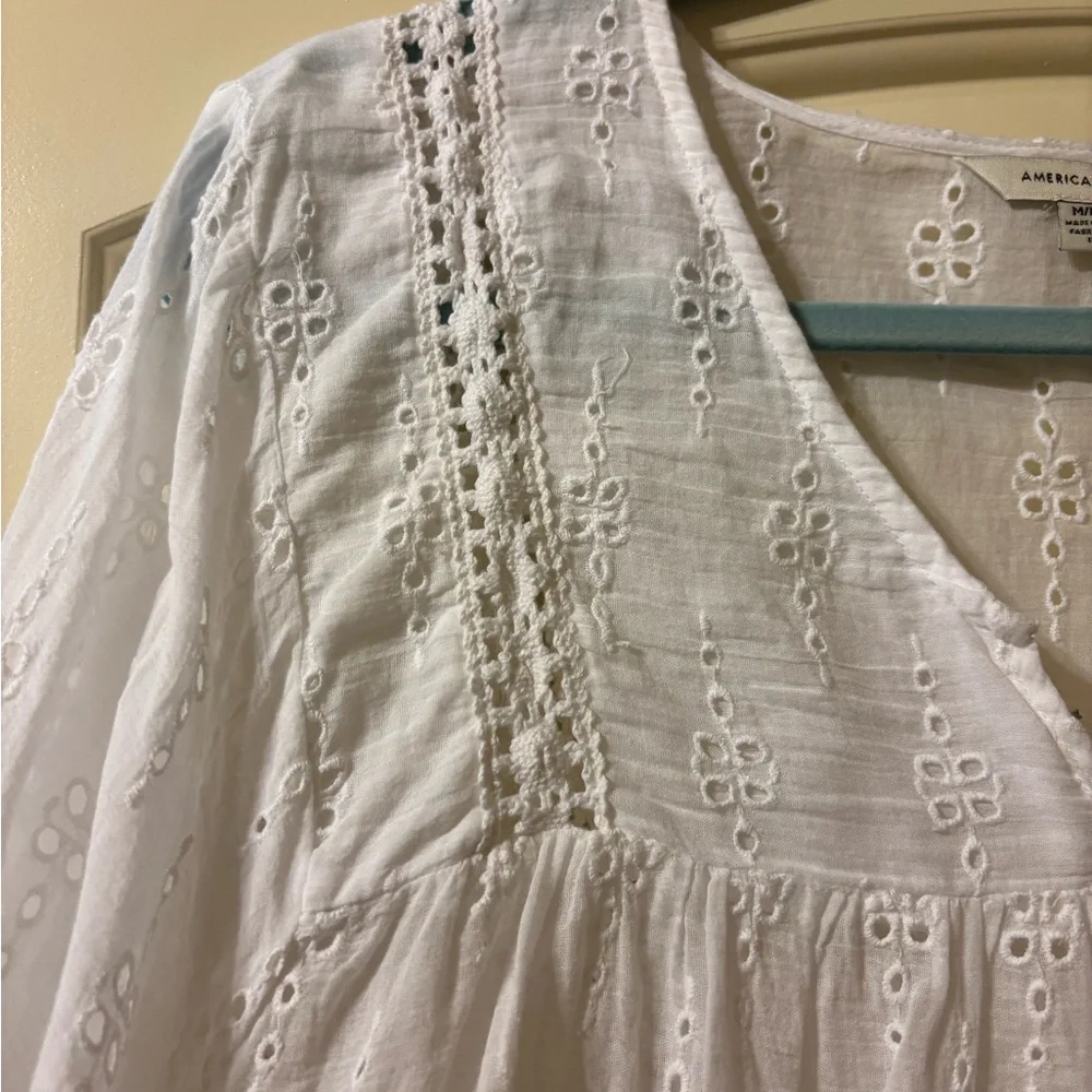 White Eyelet Blouse - Picture 3 of 6
